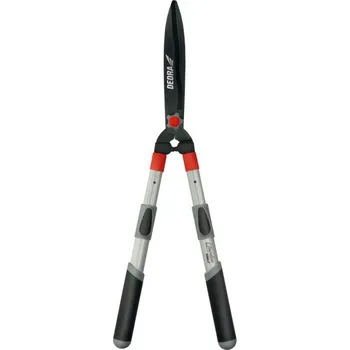 Nůžky na živý plot Nůžky na živý plot, teleskopické Dedra 80A043 zvlněný nůž (Dedra 80A043 Zahradnické nůžky na živý plot s nastavitelnou délkou rukojetí, ostří 250 mm)
