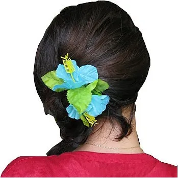 Karnevalový kostým Dámský květ do vlasů - Zelený