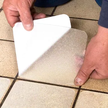 Sprchový set Protiskluzová dlaždice korundová PRŮHLEDNÁ 140 x 140 mm