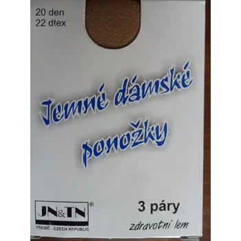 Dámské punčochy PONOŽKY 1.5 20den-3páry JN-TN 1345-čokoládové uni (ponožky se zdravotním lemem)