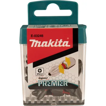 Bit 15x Šroubovací BIT Makita Impact Premier (C-form) - PH2, 25mm (E-03246)