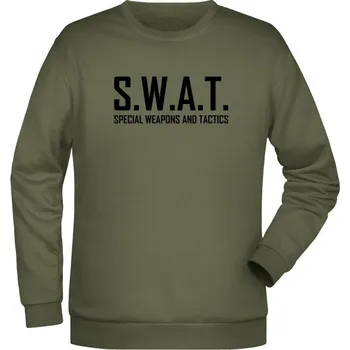 Pánská mikina Mikina SWAT Special Weapons And Tactics - olivová