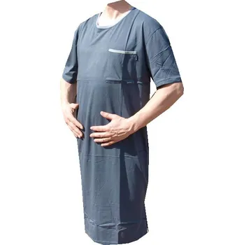 Pánská noční košile xcena Pánská noční košile šedé barvy Velikost: XXXL