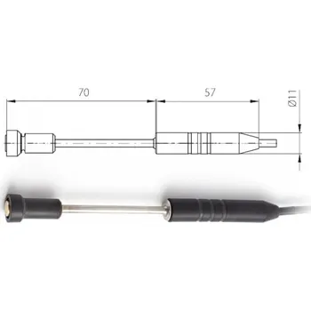 Teplotní dotyková sonda 2034-220/0, bez konektoru, kabel 1 m s možností akreditované kalibrace