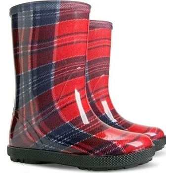 Dívčí holínky Holínky / gumáčky Demar Print červená kostka velikost: 26/27