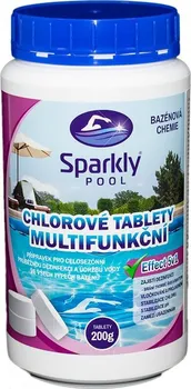Bazénová chemie SparklyPOOL Chlorové tablety do bazénu 5v1 multifunkční 200 g