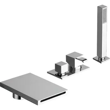 Vodovodní baterie Sapho Qm QM tříprvková baterie na okraj vany, Follow me, chrom QM18051