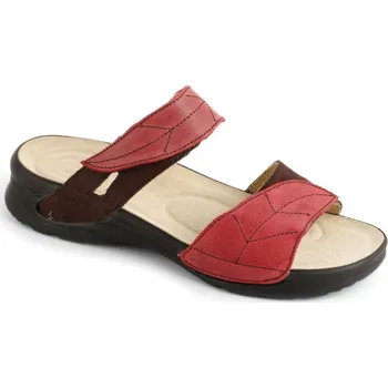 Dámská zdravotní obuv MEDISTYLE DANA LD-T15 pantofel červeno-hnědý, červeno-hnědá - 40