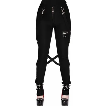 Dámské kalhoty kalhoty dámské KILLSTAR - Def Leopard - BLACK - XXL