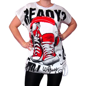 Dámské tričko Dámské dlouhé tričko Ready Barva: Bílá, Velikost: Univerzální