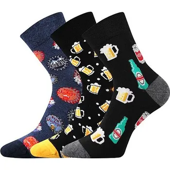 Pánská móda Voxx ponožky Pitix 01 - 3ks, 39-42 (Pánské letní ponožky VoXX PITIX 01 s oblíbeným motivem piva pro všechny správné pivaře jsou ideální na nošení po celý den, večer i noc!)