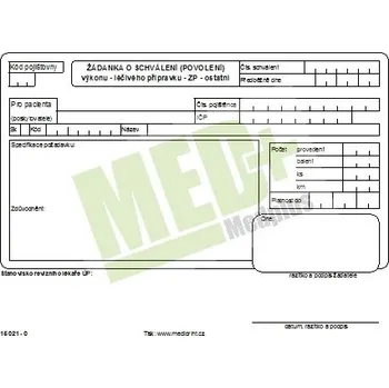 Žádanka o schválení výkonu NCR