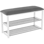 Max-i Lavice s botníkem, šedá / bílá, LANGELLA NEW