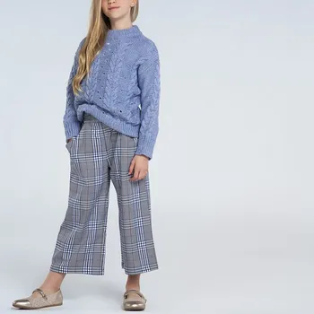 Dětská móda Dívčí elegantní 7/8 kalhoty Mayoral 7542 káro Rozměr: 162 (16 let)