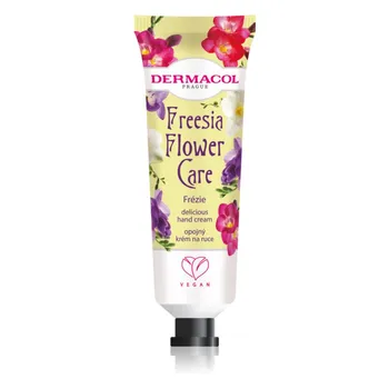 Péče o ruce Recenze Dermacol Fresia Flower Care opojný krém na ruce 30 ml