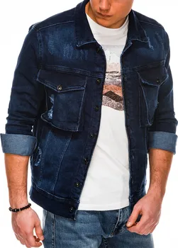 Pánská casual bunda Ombre Clothing C403 jeansová S