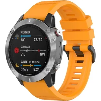 Příslušenství k chytrým hodinkám eses Sportovní silikonový řemínek pro Garmin - Okrový, QuickFit 26 mm