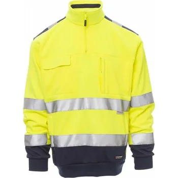 Pánská mikina PAYPER VISION HiVis mikina fleece žlutá - v. 5XL
