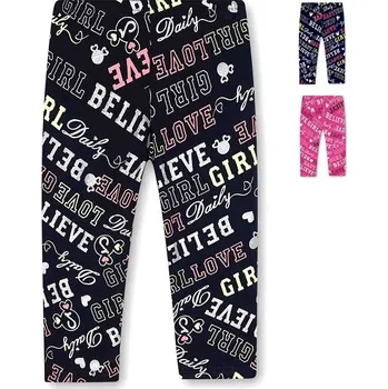 Dívčí kraťasy KUGO DÍVČÍ 3/4 LEGÍNY "TIK TOK BELIEVE" Barva: černá, Velikost: 122