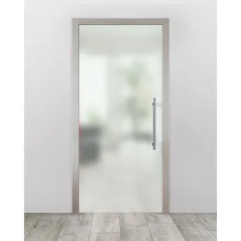 Interiérové dveře Celoskleněné dveře do pouzdra - Satinato Bílá Průchozí šířka (cm): 60, Průchozí výška (cm): 197