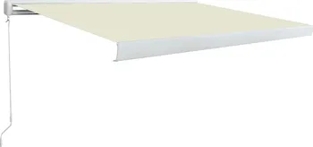 Markýza vidaXL Kazetová markýza s ručním ovládáním 450 x 300 cm krémová