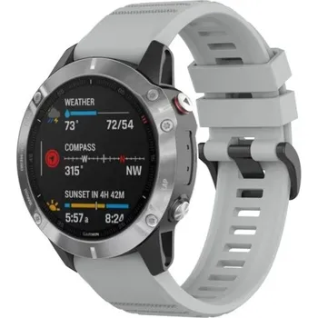 Příslušenství k chytrým hodinkám eses Sportovní silikonový řemínek pro Garmin - Šedý, QuickFit 22 mm