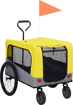 Přívěsný vozík pro psa vidaXL Vozík pro psa za kolo a na běhání 2v1 63,5 x 107 x 131 cm