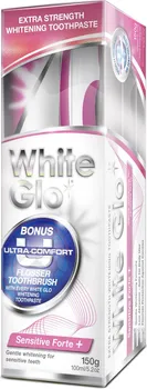 Zubní pasta White Glo Sensitive Forte 150 g + kartáček na zuby a mezizubní kartáčky