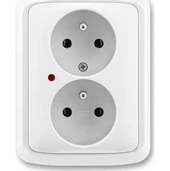 Elektrická zásuvka ABB TANGO Dvojzásuvka 5592A-A2349B s ochranou před přepětím, bílá 5592A-A2349B