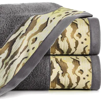 Ručník Bavlněný froté ručník s bordurou CECIL 50x90 cm, šedá, 500 gr Eva Minge