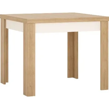 Jídelní stůl CANTUS T05 jídelní stůl 90, dub riviéra světlý/bílá lesk