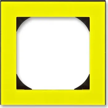 Elektrická zásuvka ABB LEVIT Rámeček 3901H-A05510 64 jednonásobný s otvorem 55x55, žlutá/kouřová černá 3901H-A05510 64