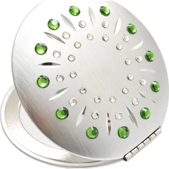Kosmetické zrcátko Kosmetické kapesní zrcátko se Swarovski Elements sun zelené EL-01.51