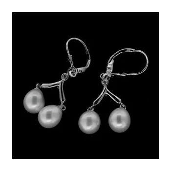 Náušnice Stříbrné náušnice s klasickým zapínáním