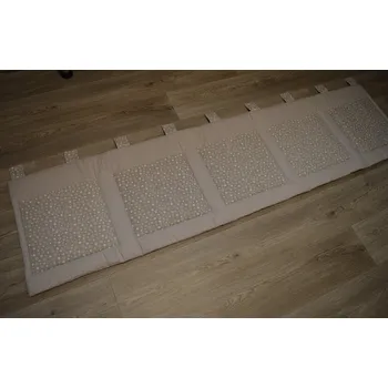 Dekorace do dětského pokoje Šatoli.cz Velký kapsář na zeď 200 x 50 cm světle šedá Hvězdička