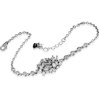 Náramek Náramek z rhodiovaného stříbra se zirkony - Meucci SB43