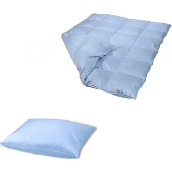 Polštář Lina Dětská souprava 90x130 cm, polštář 40x60 cm MODRÁ Obsah prachového peří: 10% prachového peří, zbytek obsahuje kvalitní husí drané peří