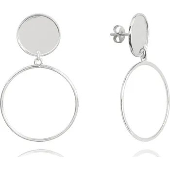 Náušnice Stříbrné kruhové náušnice