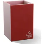 Plastkon Samozavlažovací květináč Cubico 9x9x13,5 cm, červený