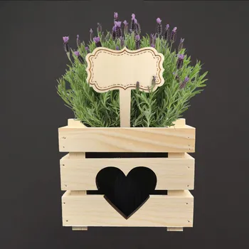 Stojan na květiny AMADEA Dřevěný zápich - cedulka na bylinky 20 cm