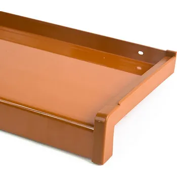 Parapet Parapet vnější hliníkový tažený - šířka 70 mm Barva: Světlě hnědá RAL 8003