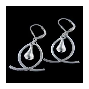 Náušnice Stříbrné náušnice s klasickým zapínáním