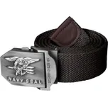 Opasek kalhotový s přezkou US NAVY SEAL šíře 35mm ČERNÝ