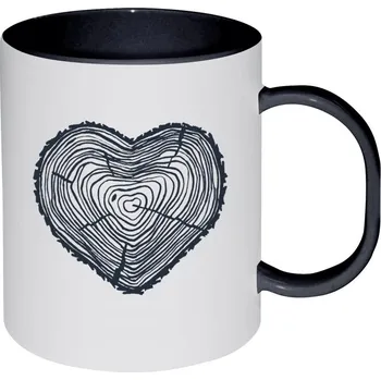 Hrnek 330 ml - plastový Pařez srdce