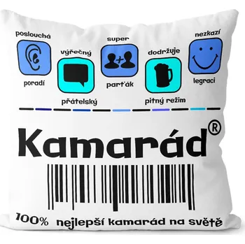 Dekorativní polštářek Polštářek Kamarád 100% (Velikost: 40 x 40 cm)