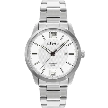 LAVVU 20 ATM Pánské hodinky se safírovým sklem LAVVU DYKKER Silver LWM0190 ( )