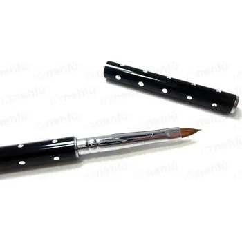 Kosmetický štětec Štětec na nehty č. 4 - glitter, černý