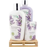Luxusní dárkový balíček kosmetiky s levandulí – tekuté mýdlo, tělové mléko a tuhé mýdlo