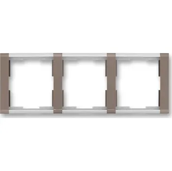 Elektroinstalační materiál Rámeček trojnásobný vodorovný ABB Time 3901F-A00130 26 lungo/mléčná bílá