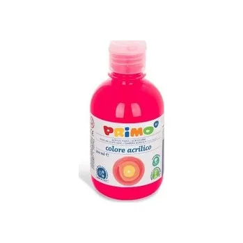 Vodová barva Akrylová barva PRIMO FLUO, 300 ml, růžová